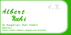 albert muhi business card